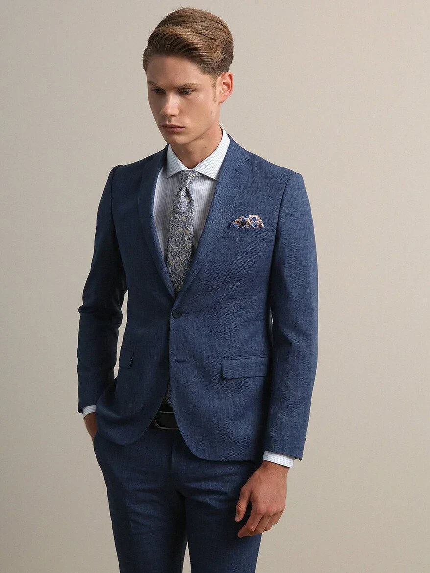 Indigo Micro Slim Fit Suit - 3