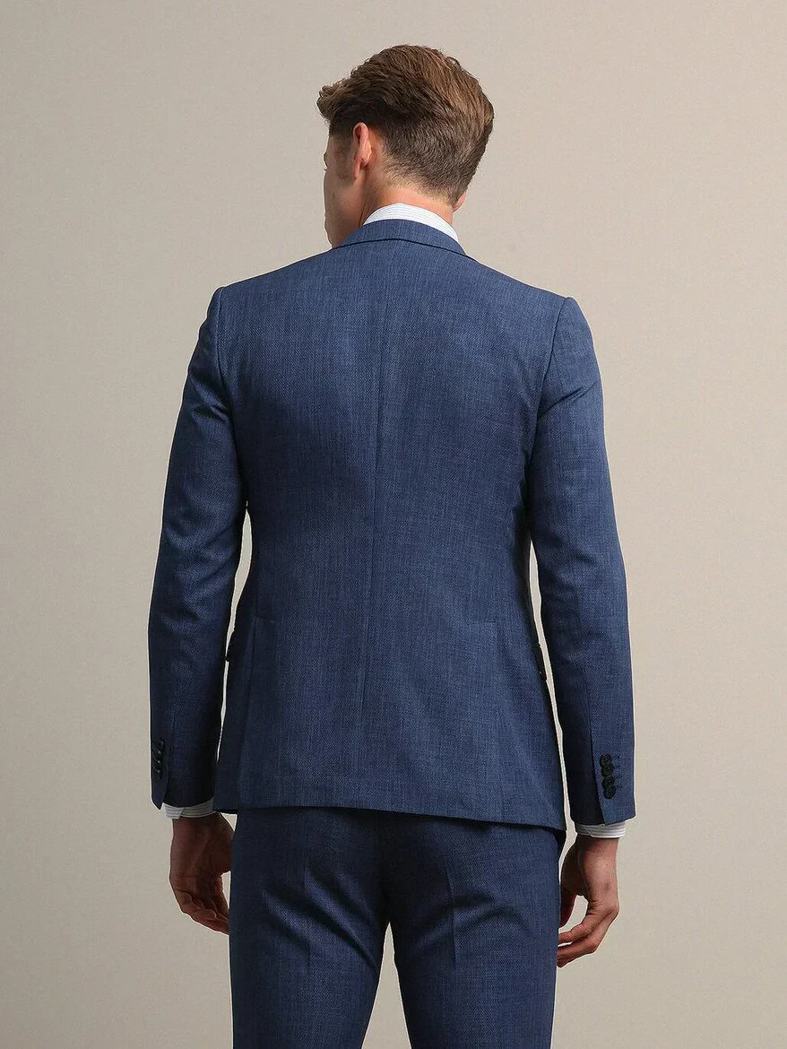 Indigo Micro Slim Fit Suit - 5