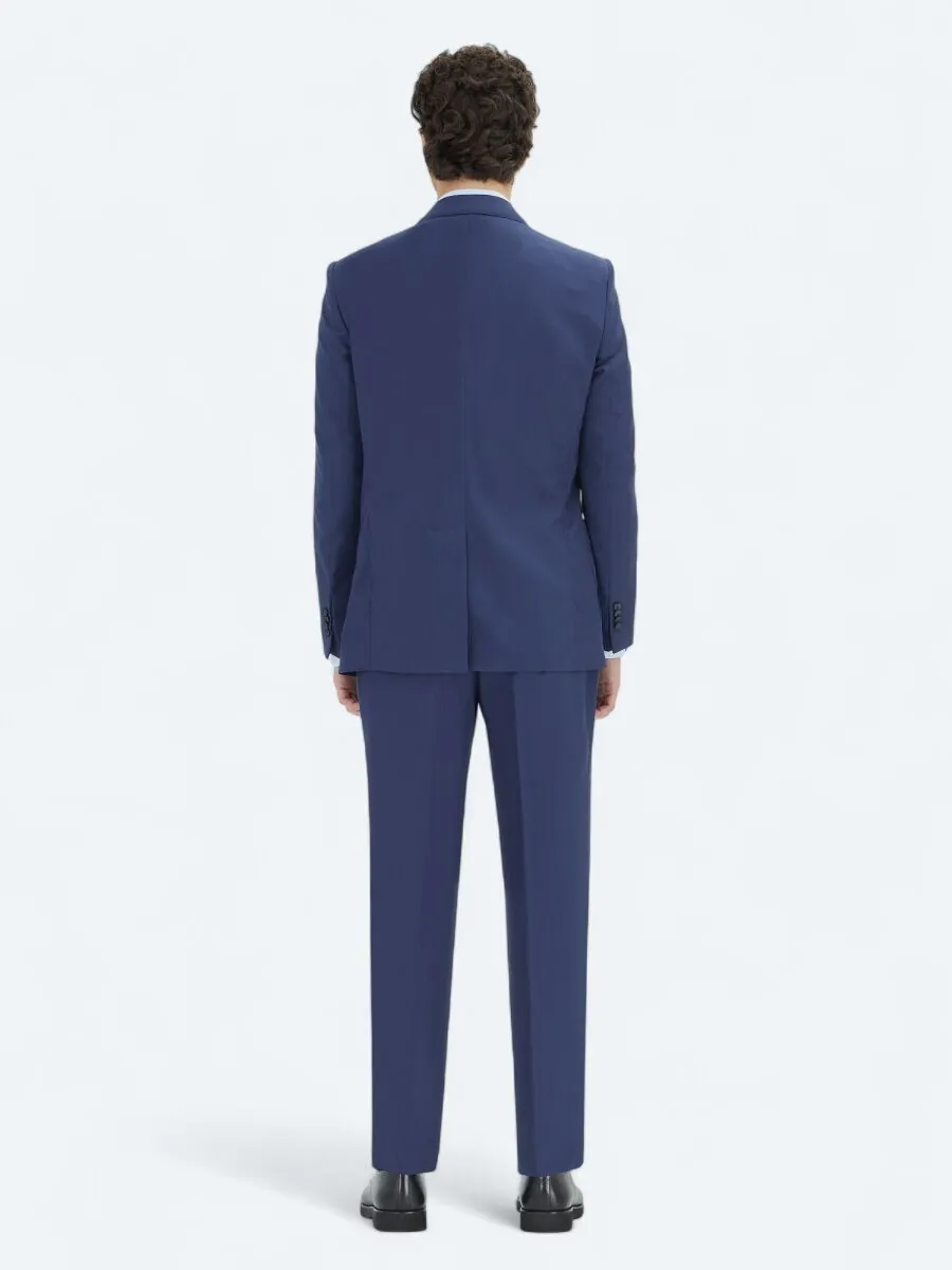 Indigo Plain Comfort Fit Suit - 6
