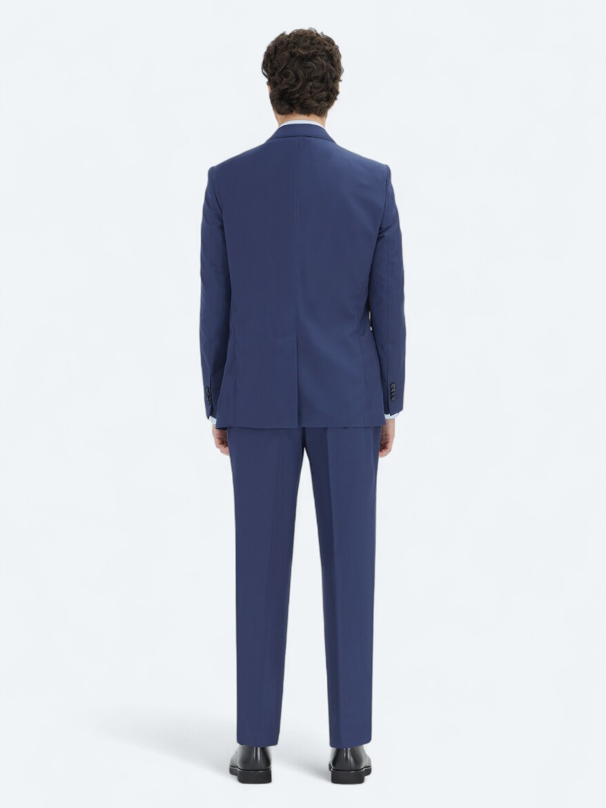 Indigo Plain Comfort Fit Suit - 6