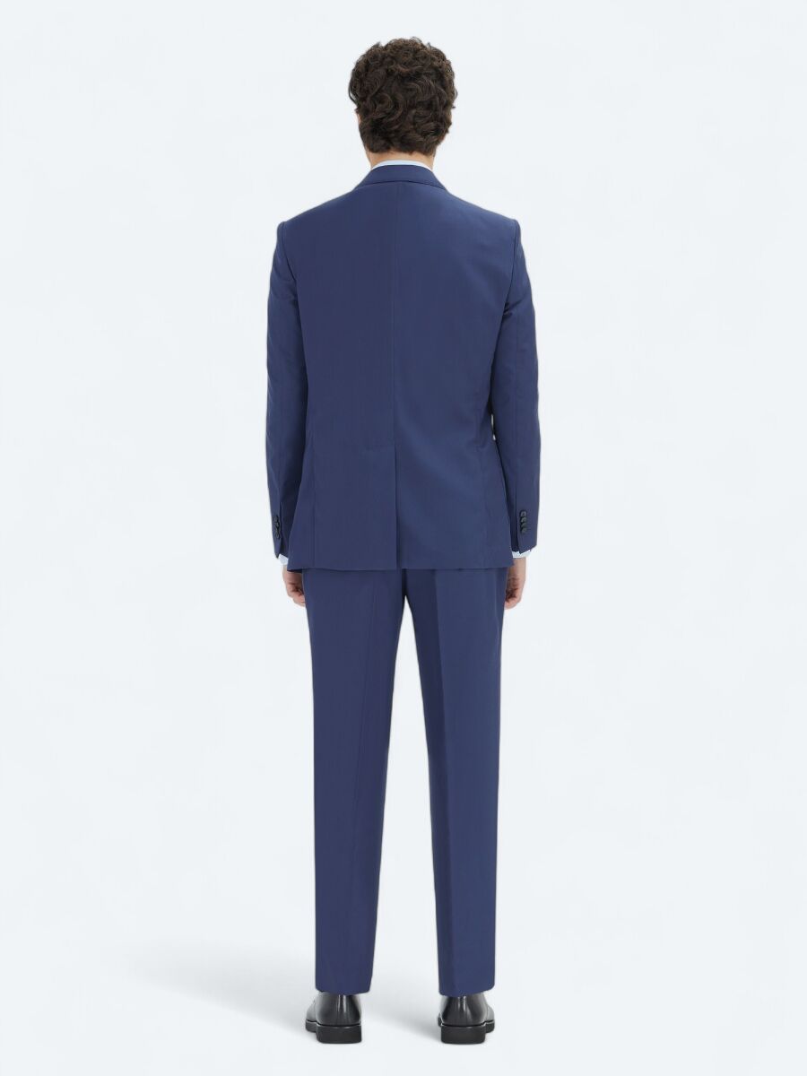 Indigo Plain Comfort Fit Suit - 6