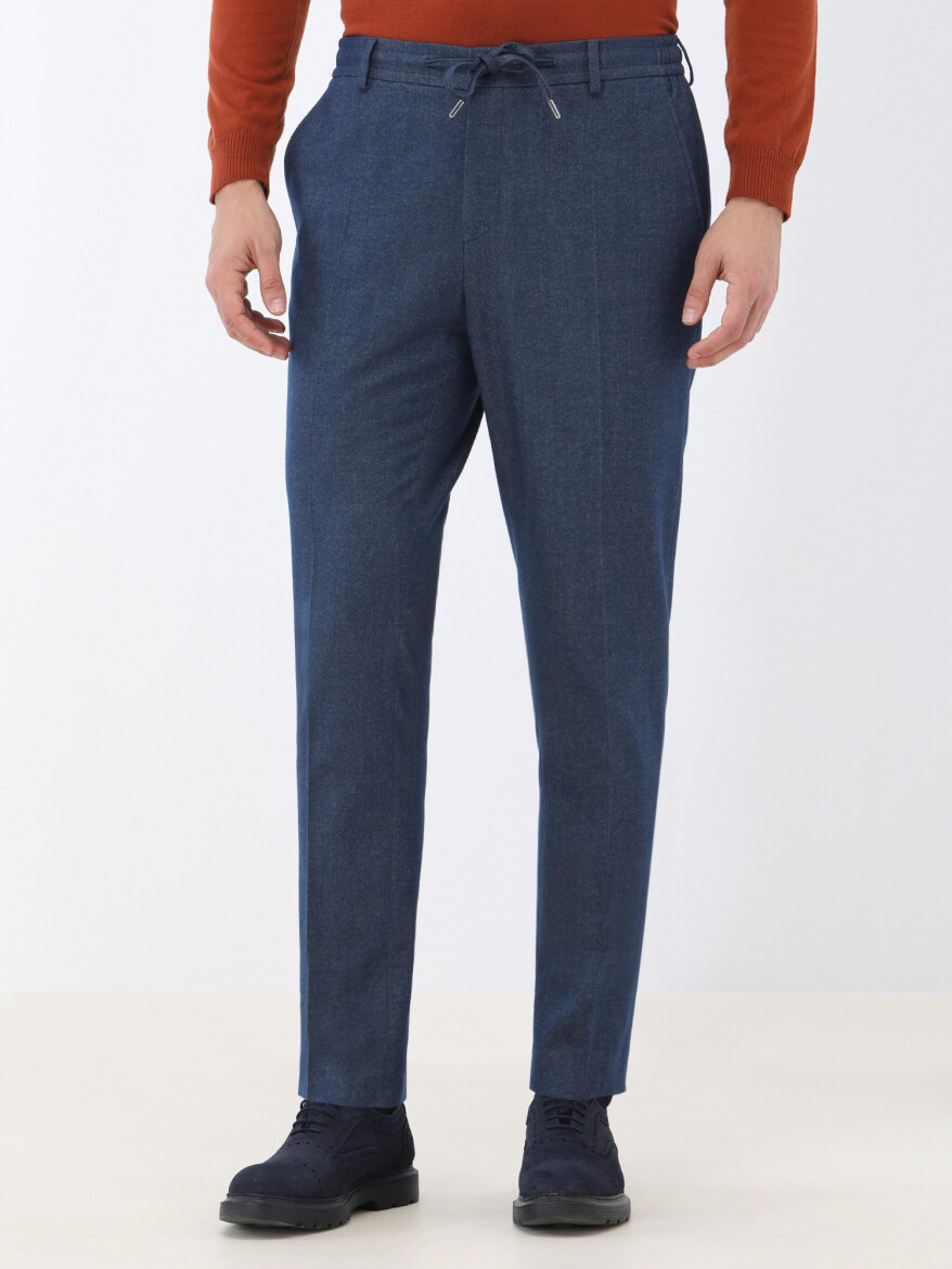 Indigo Plain Modern Fit Suit - 5