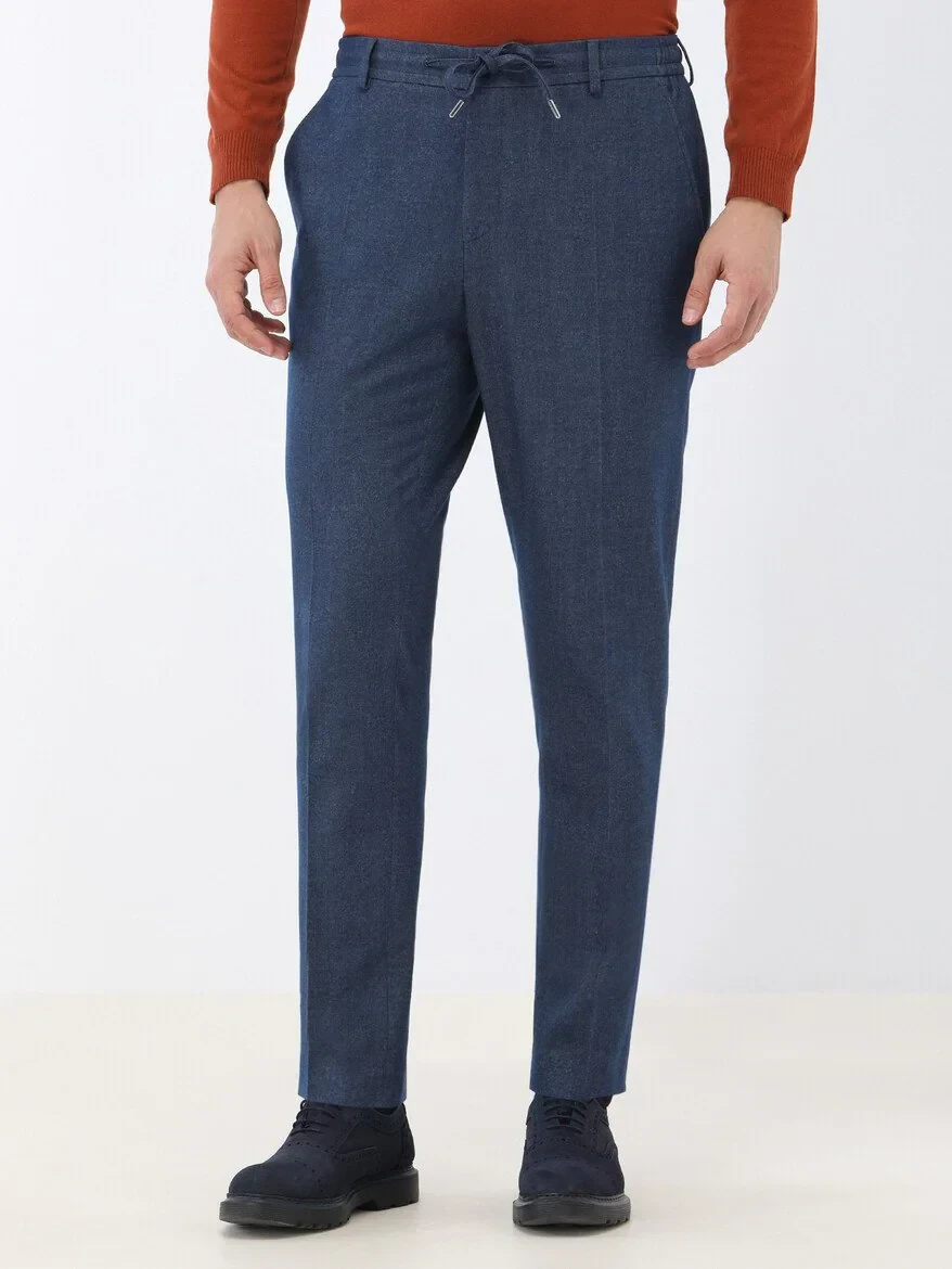 Indigo Plain Modern Fit Suit - 5