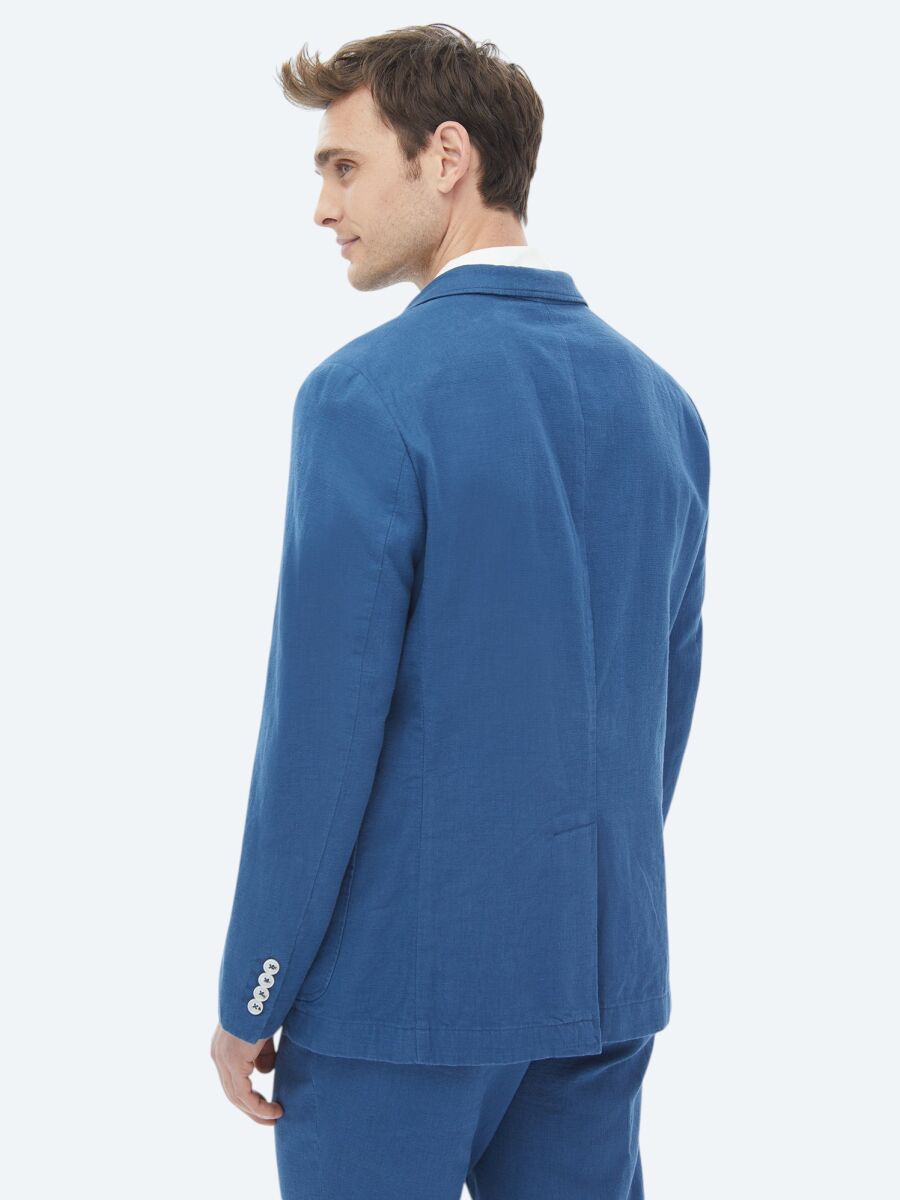 Indigo Plain Modern Fit Suit - 17