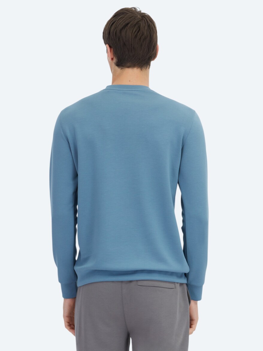 Indigo Plain Sweatshirt - 6