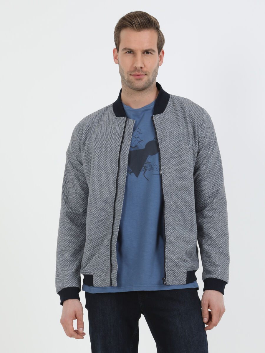 Indigo Printed Crew Neck 100% Cotton T-Shirt - 4