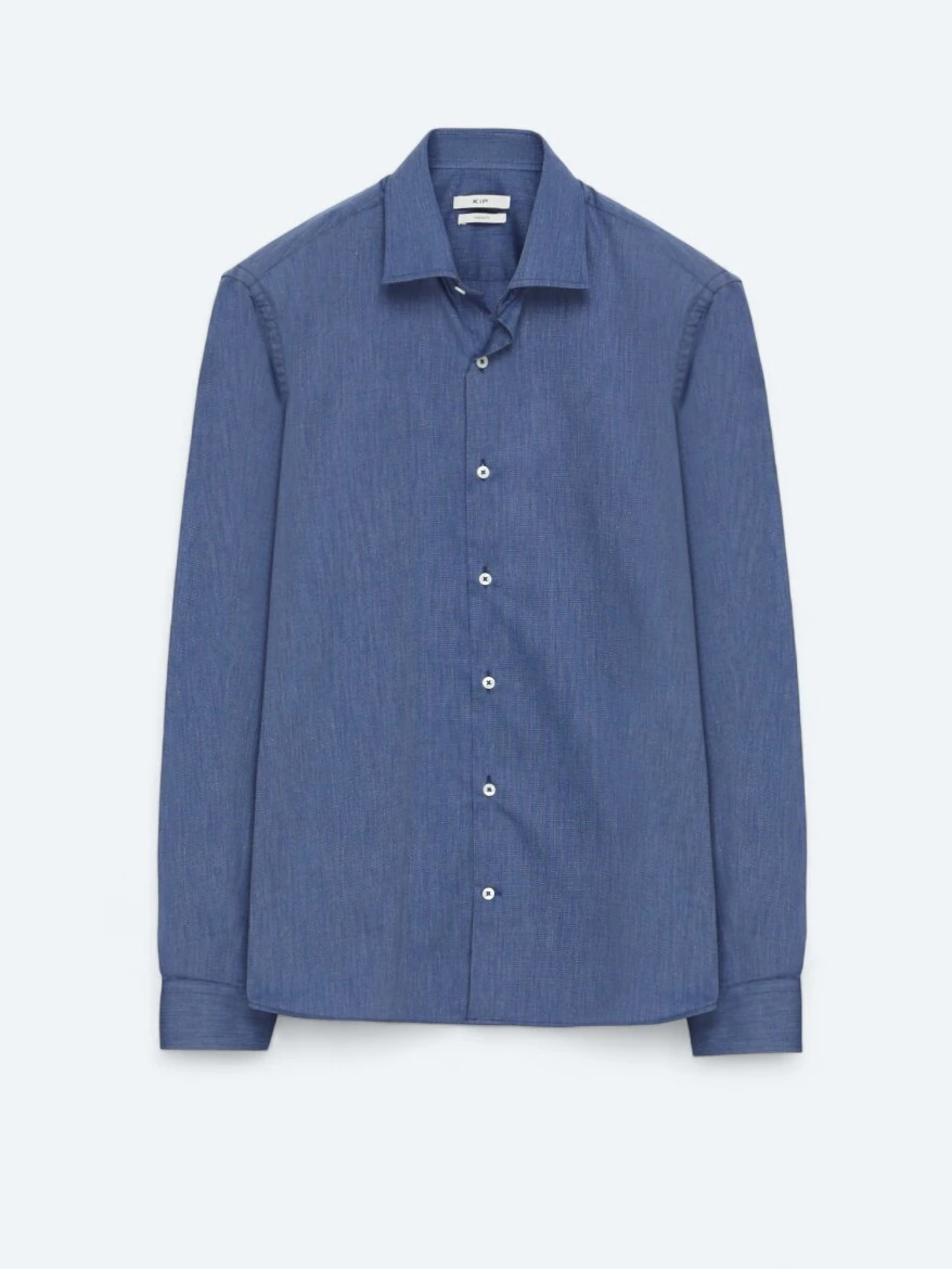 İndigo Regular Fit Dokuma Klasik Pamuk Karışımlı Gömlek - 7
