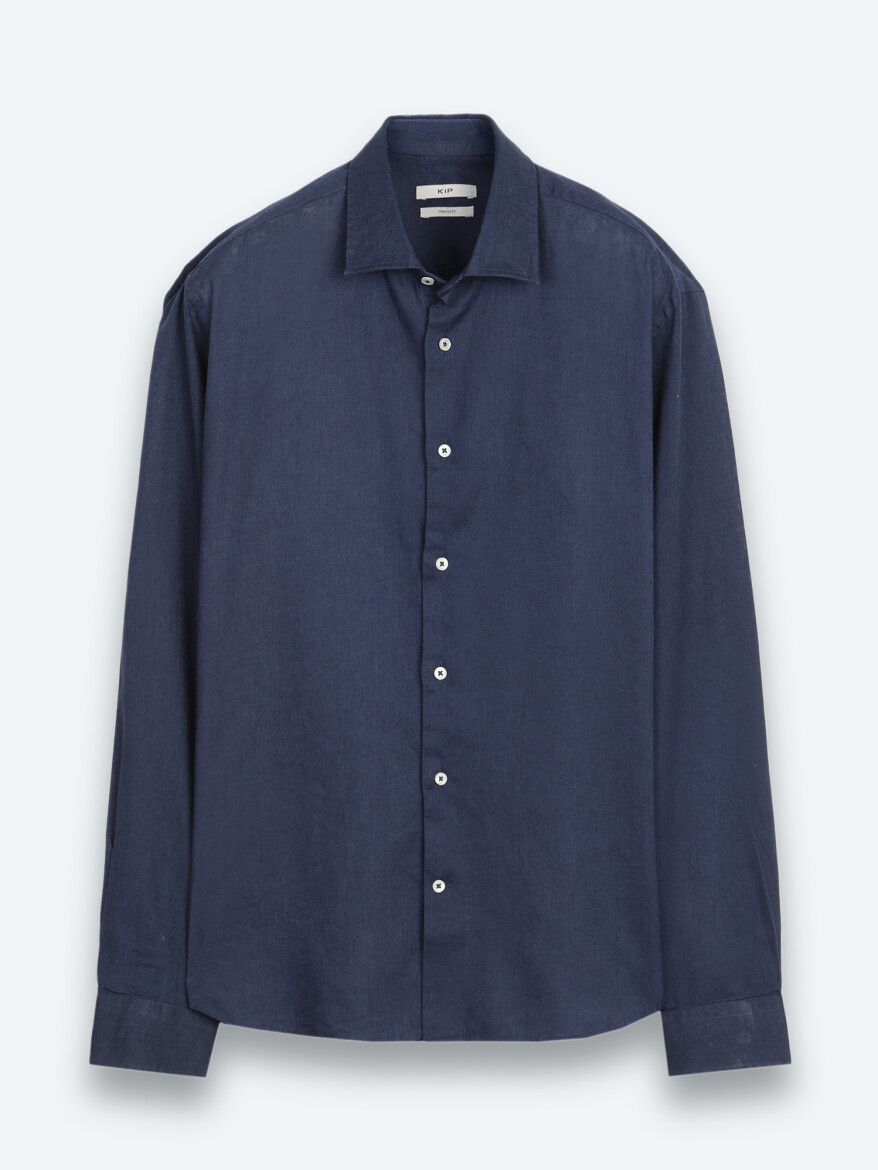İndigo Regular Fit Uzun Dokuma Casual Pamuk Karışımlı Gömlek - 6