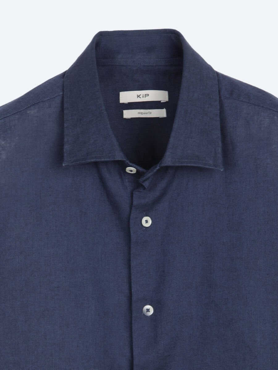 İndigo Regular Fit Uzun Dokuma Casual Pamuk Karışımlı Gömlek - 8