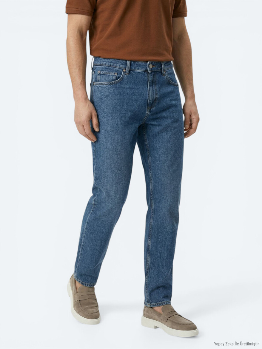 Indigo Relaxed Fit Denim Trousers - 2