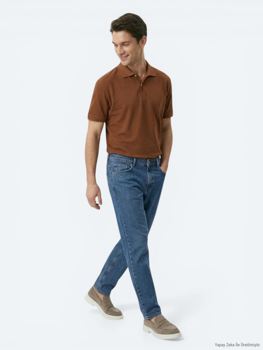 Indigo Relaxed Fit Denim Trousers - 4