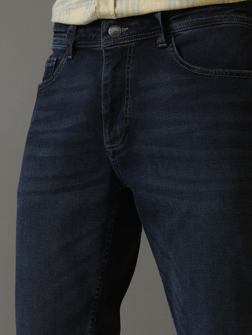 İndigo Slim Fit Denim Pamuk Karışımlı Pantolon - 3