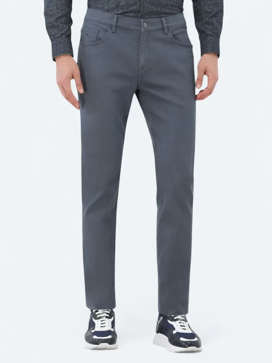 İndigo Slim Fit Denim Pamuk Karışımlı Pantolon - 2