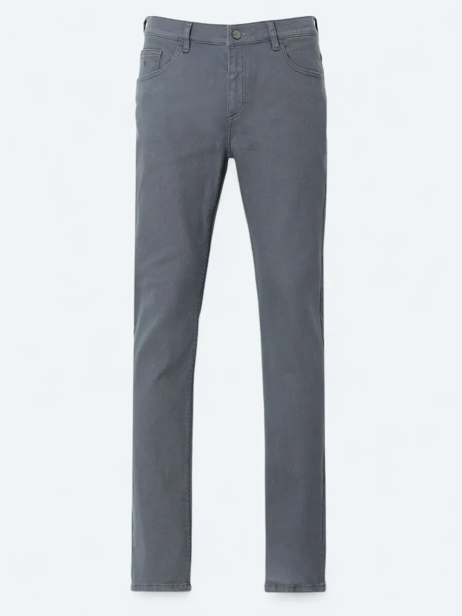 İndigo Slim Fit Denim Pamuk Karışımlı Pantolon - 5