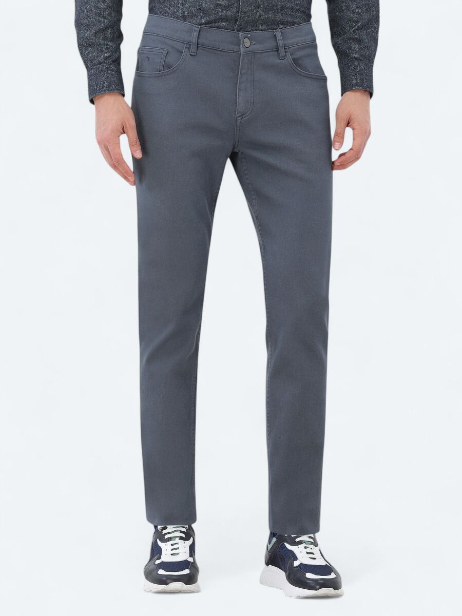 İndigo Slim Fit Denim Pamuk Karışımlı Pantolon - 2