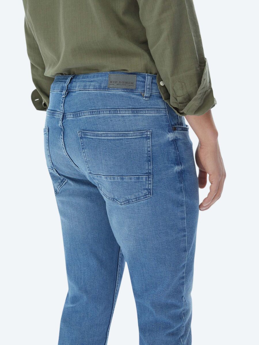 İndigo Slim Fit Denim Pamuk Karışımlı Pantolon - 5