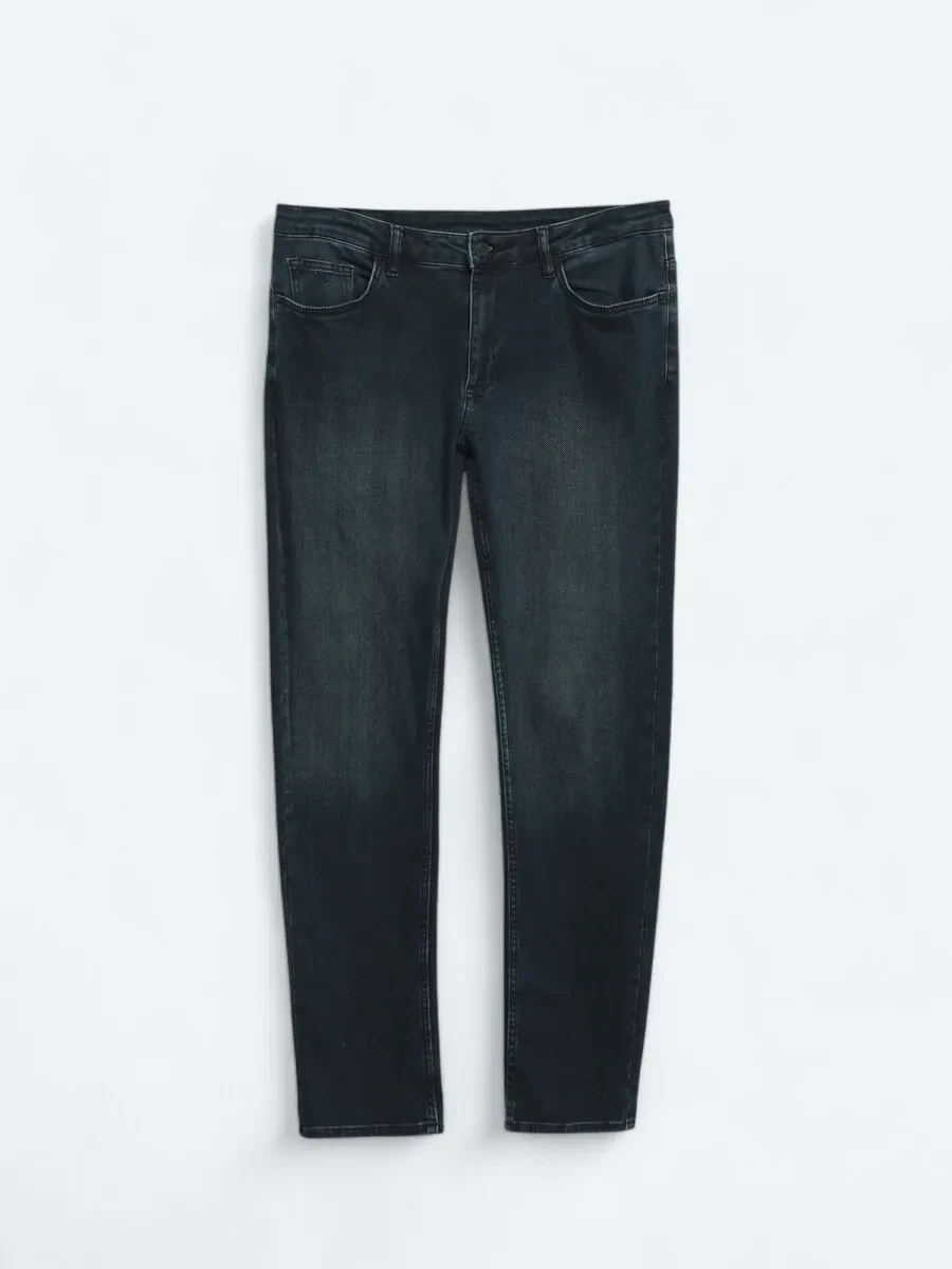 İndigo Slim Fit Denim Pamuk Karışımlı Pantolon - 5