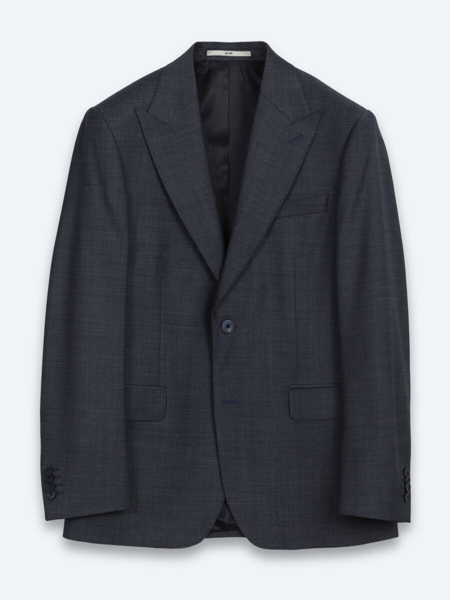 Indigo Striped Modern Fit Wool Blended Suit - 5