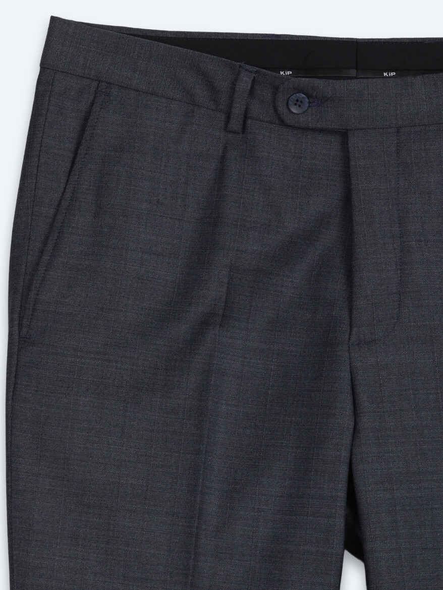 Indigo Striped Modern Fit Wool Blended Suit - 9
