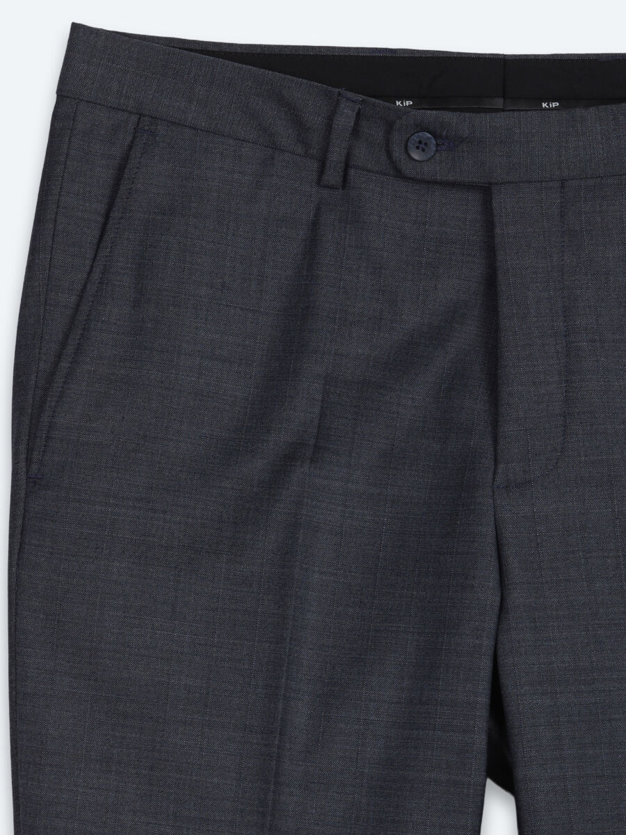 Indigo Striped Modern Fit Wool Blended Suit - 9