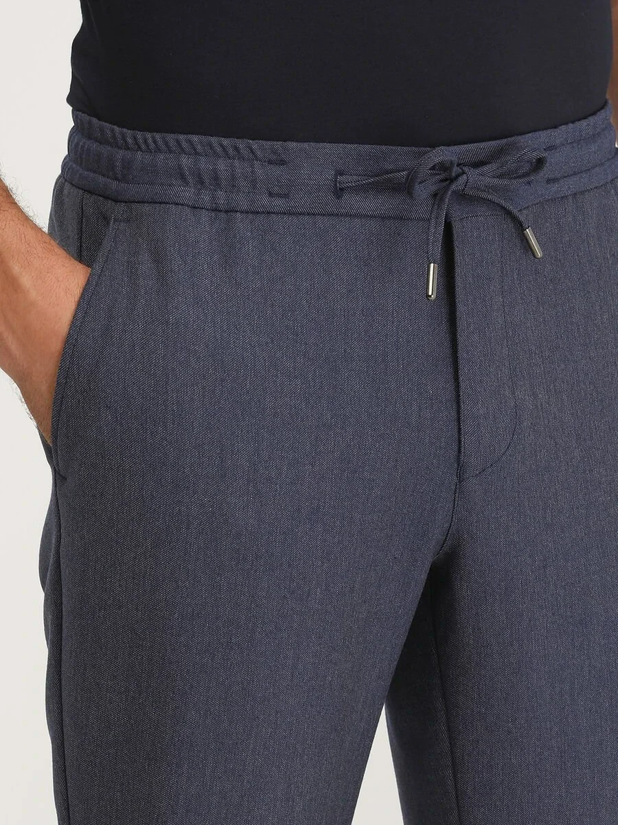 Indigo Weaving Jogging Fit Casual Trousers - 1