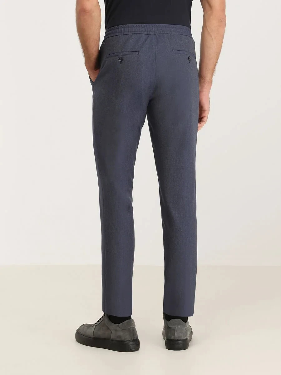 Indigo Weaving Jogging Fit Casual Trousers - 4