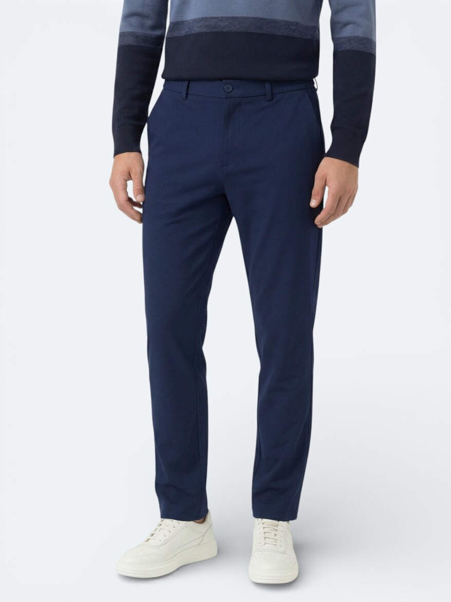 Indigo Weaving Jogging Fit Casual Trousers - 2