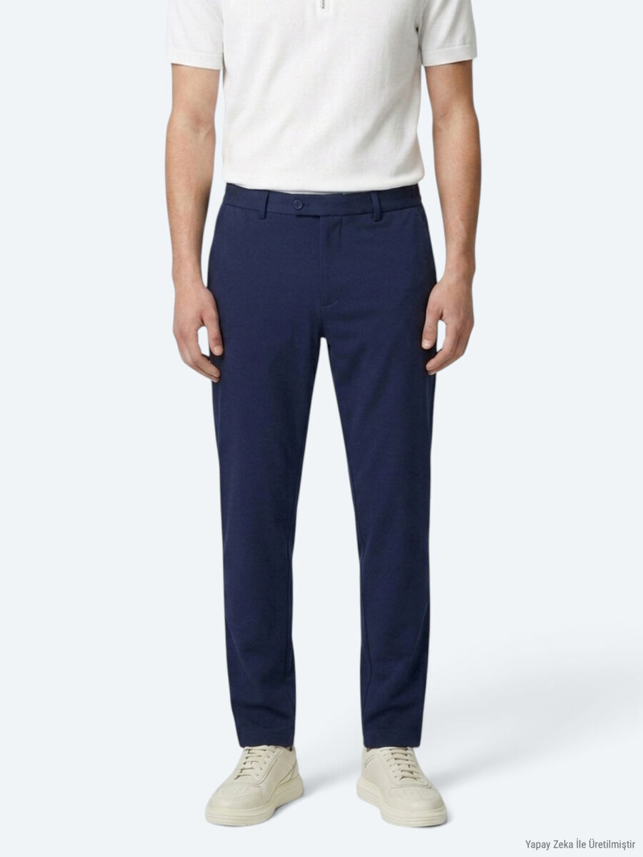 Indigo Weaving Jogging Fit Casual Trousers - 3