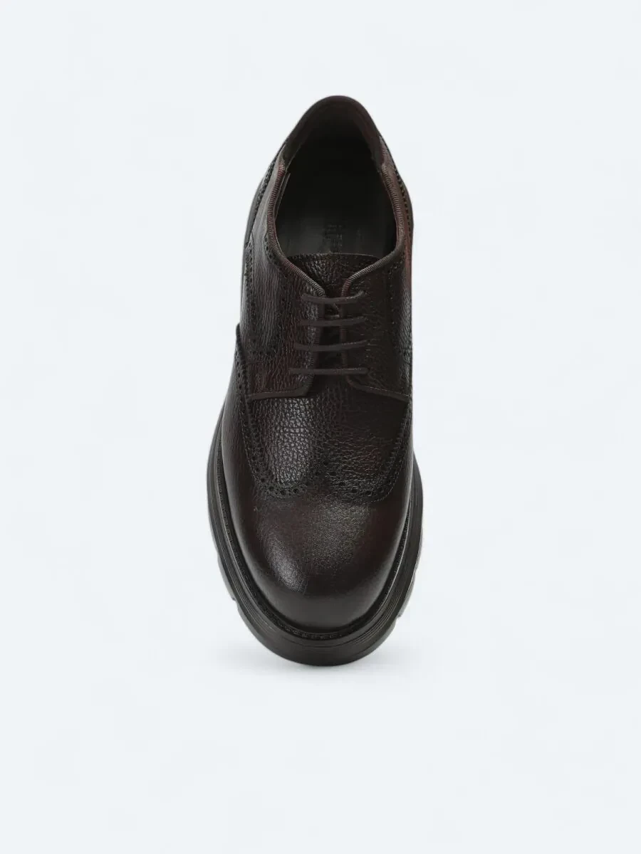 Kahverengi Deri Smart Casual Ayakkabı - 3