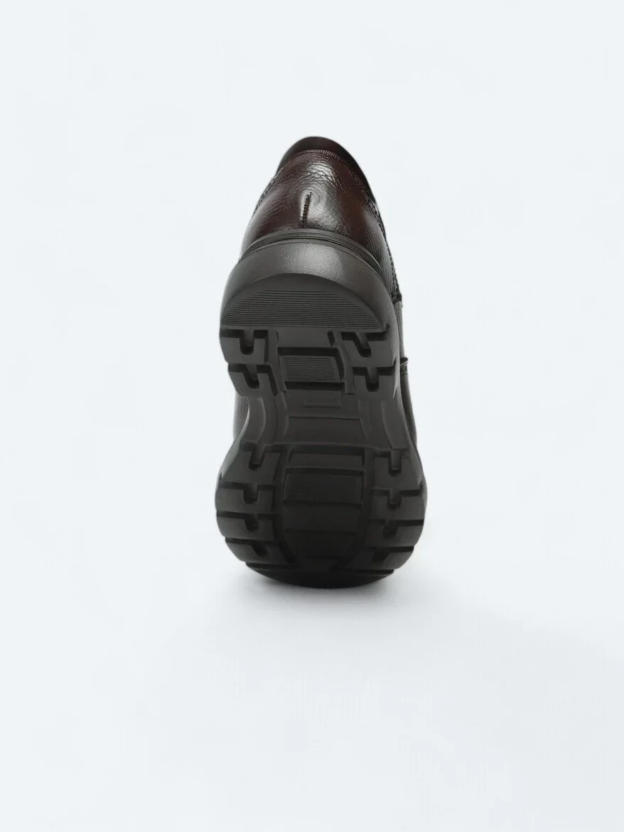 Kahverengi Deri Smart Casual Ayakkabı - 4