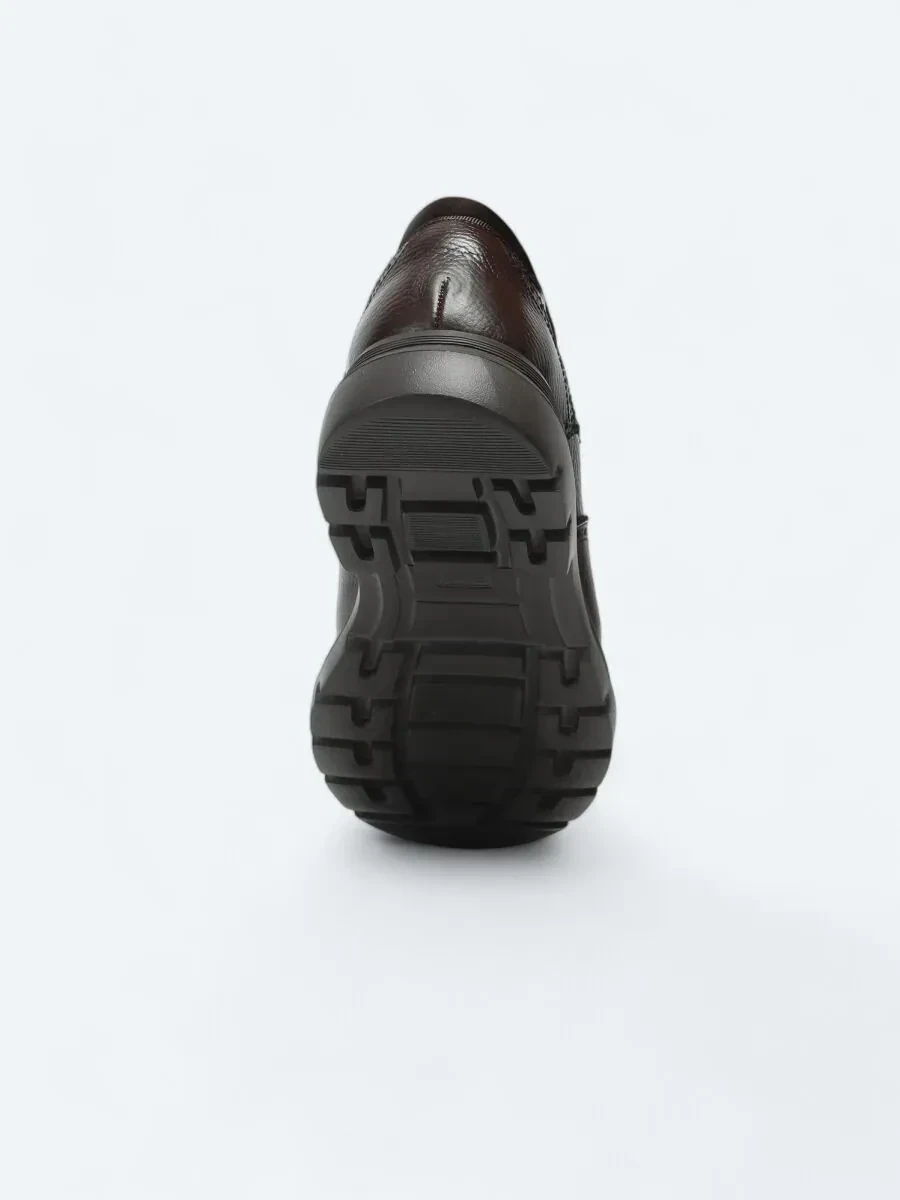 Kahverengi Deri Smart Casual Ayakkabı - 4