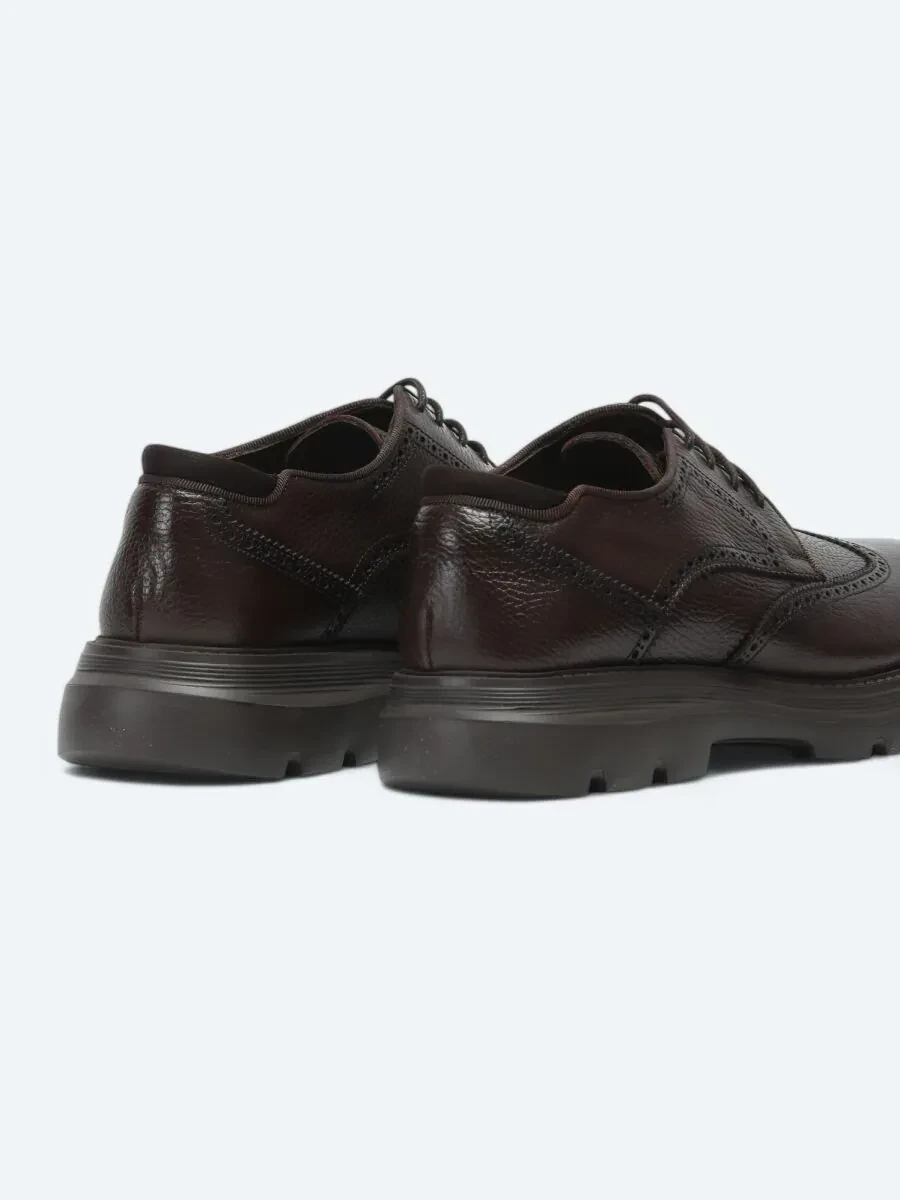 Kahverengi Deri Smart Casual Ayakkabı - 5