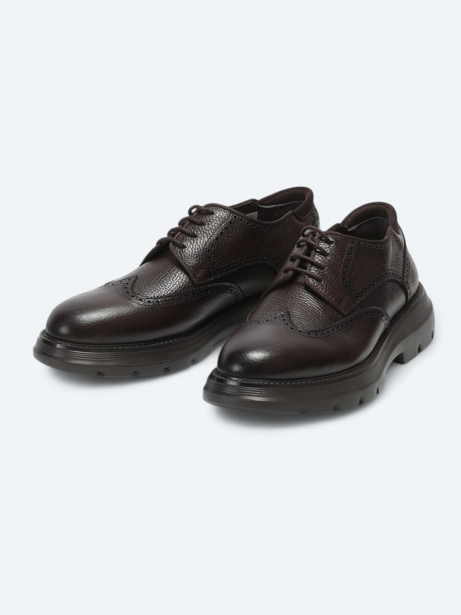 Kahverengi Deri Smart Casual Ayakkabı - 2