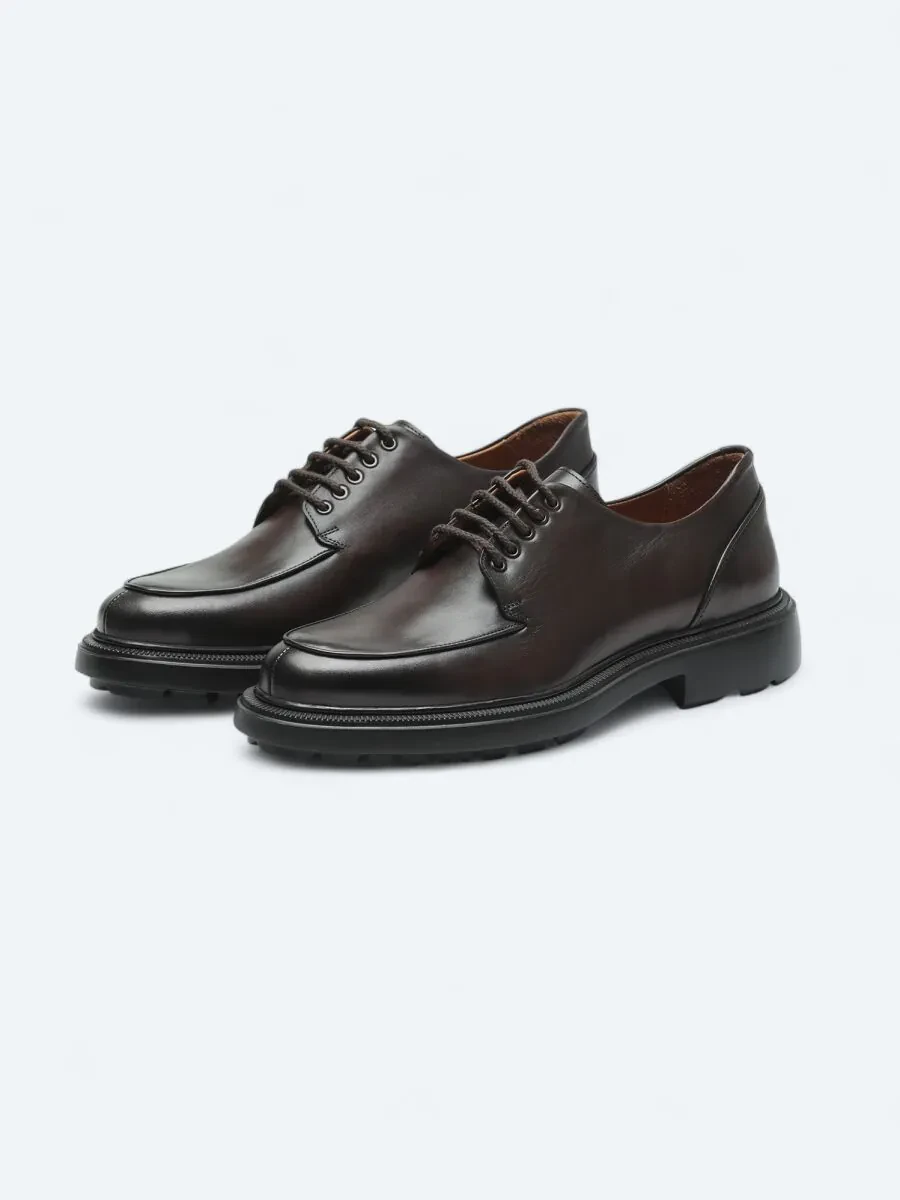 Kahverengi Deri Smart Casual Ayakkabı - 2