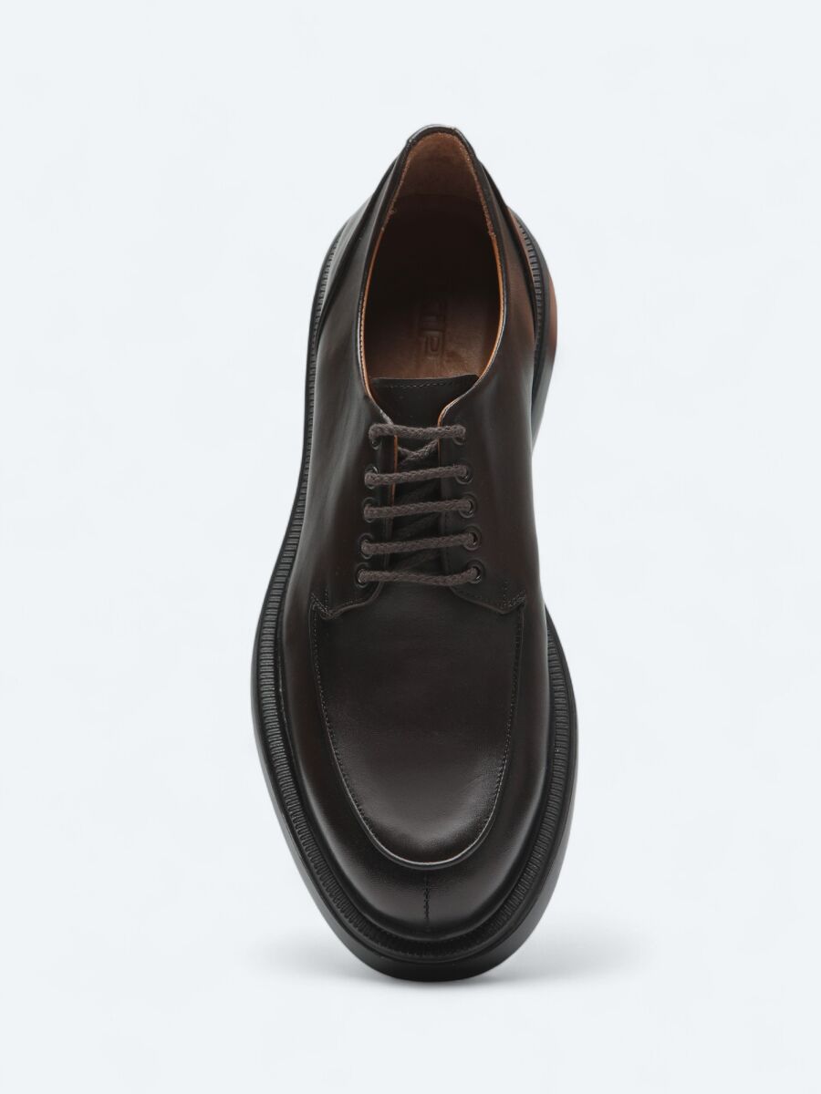 Kahverengi Deri Smart Casual Ayakkabı - 3