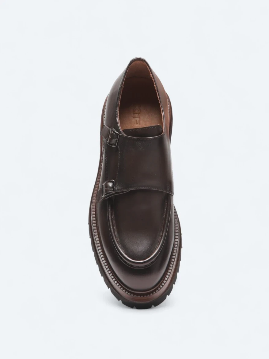 Kahverengi Deri Smart Casual Ayakkabı - 3
