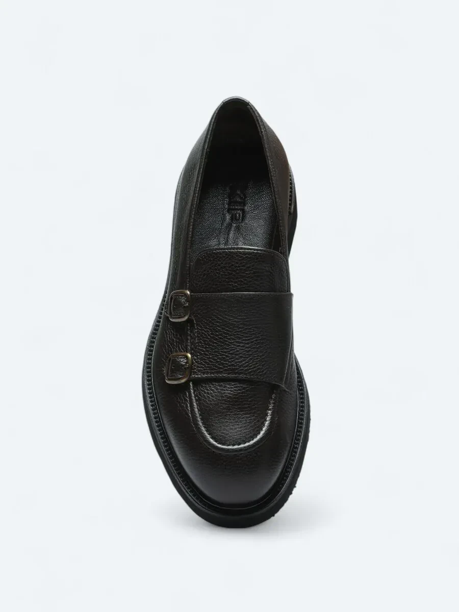 Kahverengi Deri Smart Casual Loafer - 3
