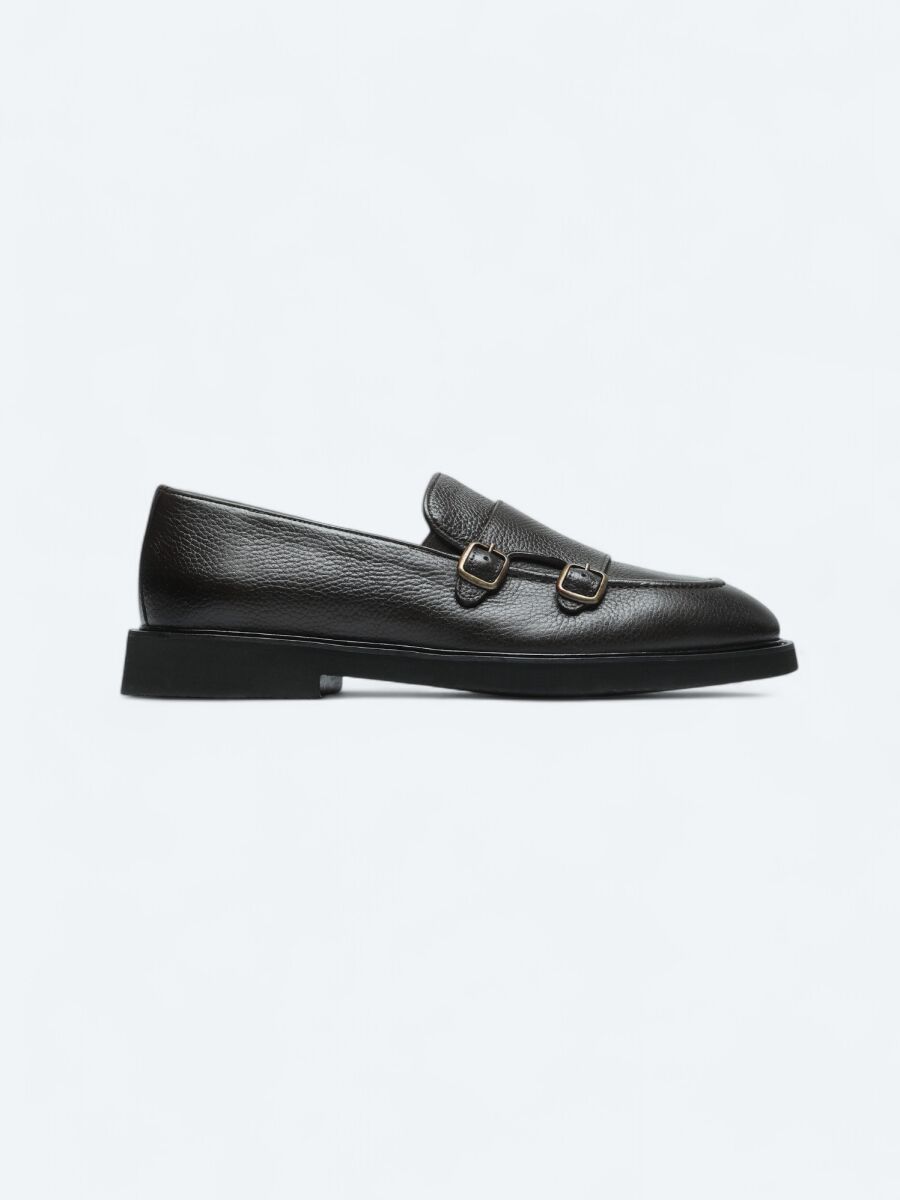 Kahverengi Deri Smart Casual Loafer - 1