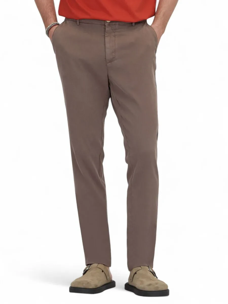 Kahverengi Dokuma Jogging Fit Casual Pamuk Karışımlı Pantolon - 2