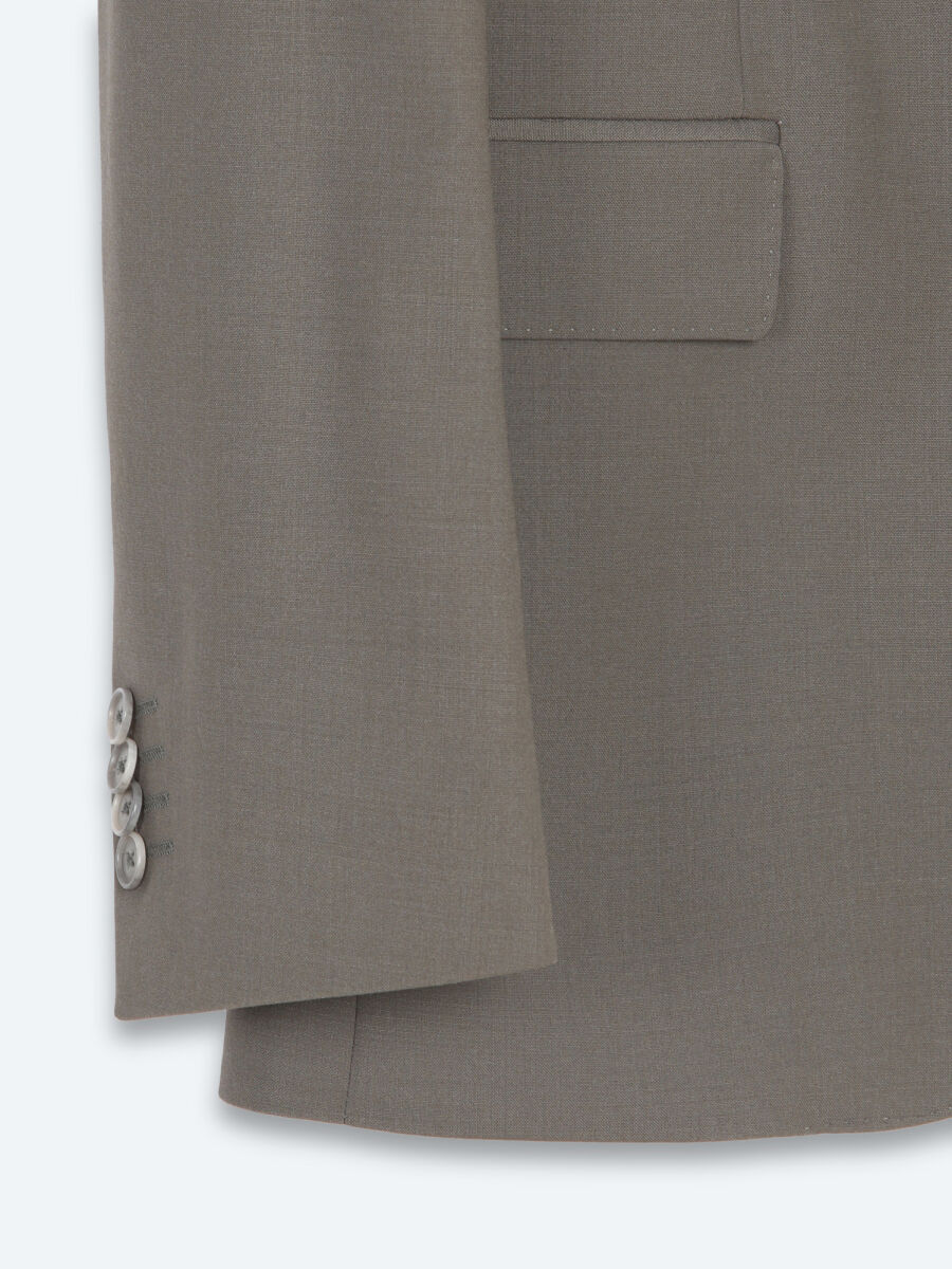 Kahverengi Kareli Modern Fit %100 Yün Takım Elbise - 9