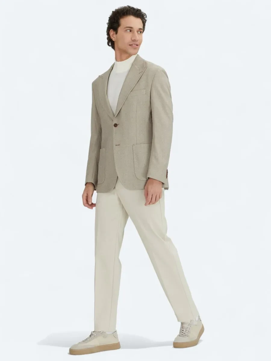 Kahverengi Kareli Modern Fit Ceket - 3