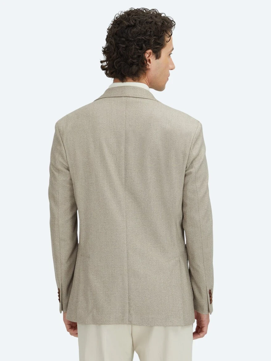 Kahverengi Kareli Modern Fit Ceket - 6