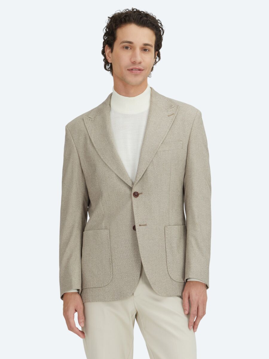 Kahverengi Kareli Modern Fit Ceket - 1