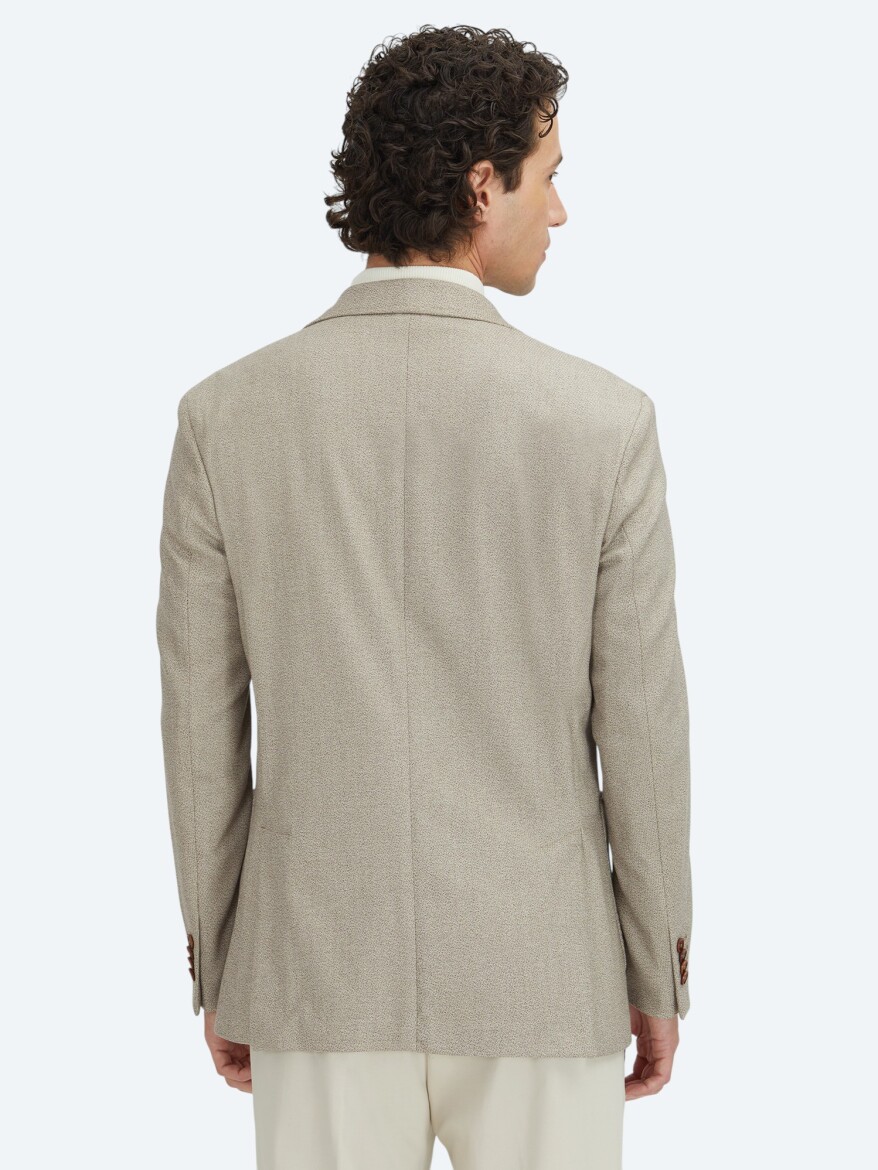 Kahverengi Kareli Modern Fit Ceket - 6