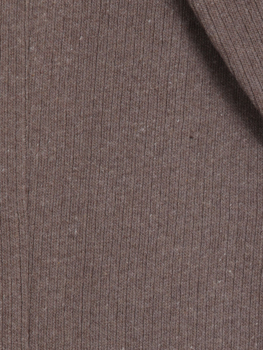 Kahverengi Kareli Modern Fit Yün Karışımlı Örme Ceket - 9