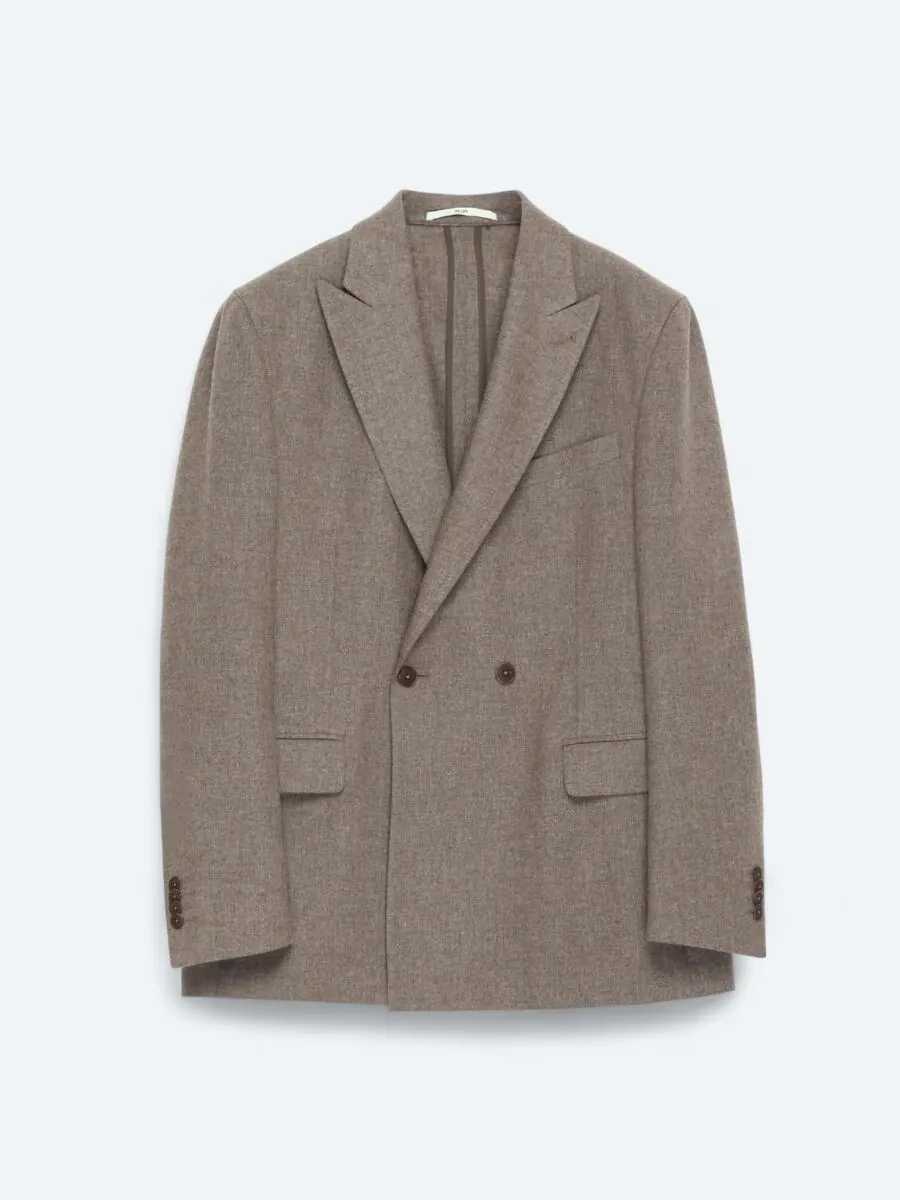 Kahverengi Modern Fit Yün Karışımlı Ceket - 8