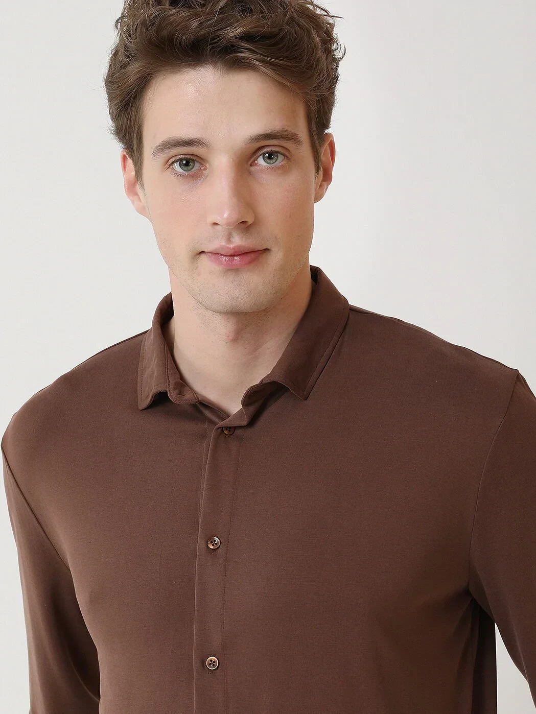 Kahverengi Regular Fit Casual Gömlek - 3