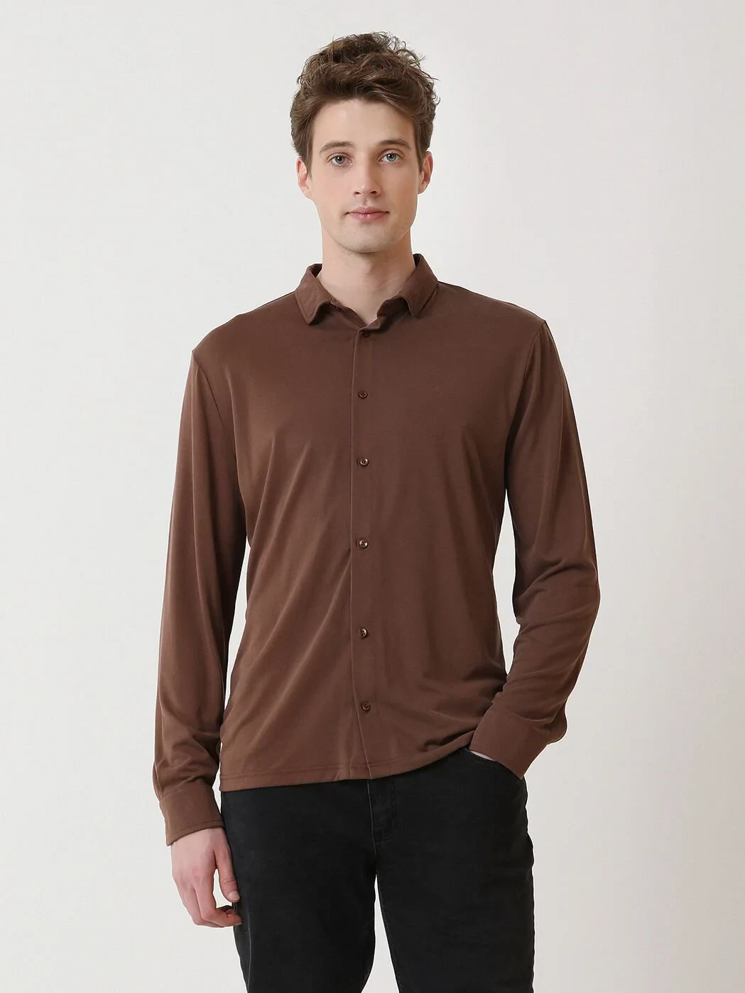 Kahverengi Regular Fit Casual Gömlek - 4