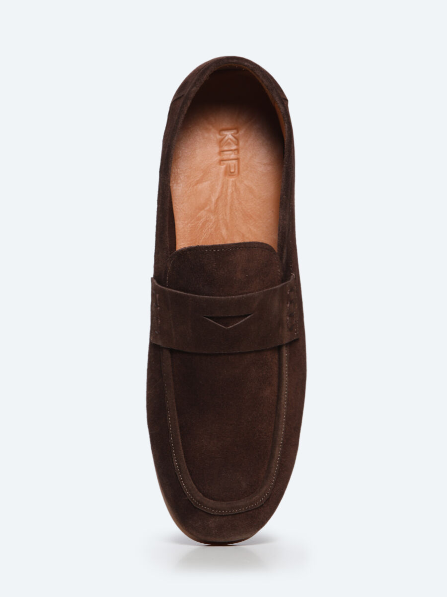 Kahverengi Süet Smart Casual Loafer - 4
