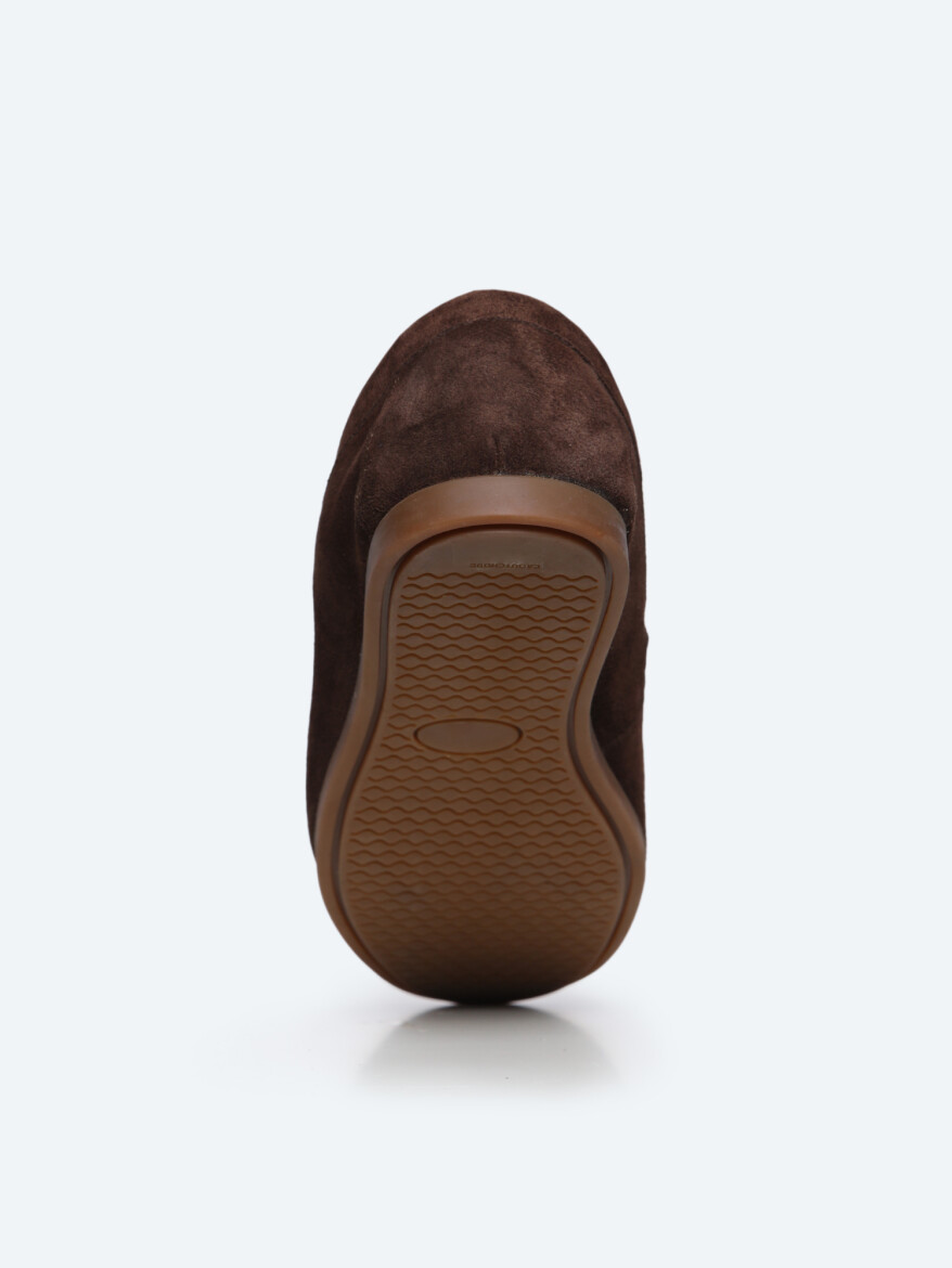 Kahverengi Süet Smart Casual Loafer - 5